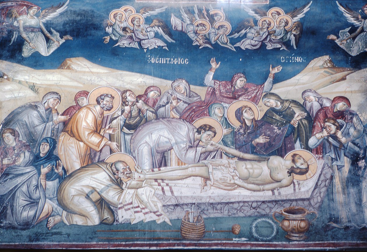 Sørge over Kristus af Astrapas and Eutychios