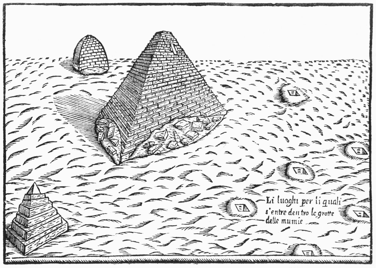 Pyramider i Egypten, illustration fra 