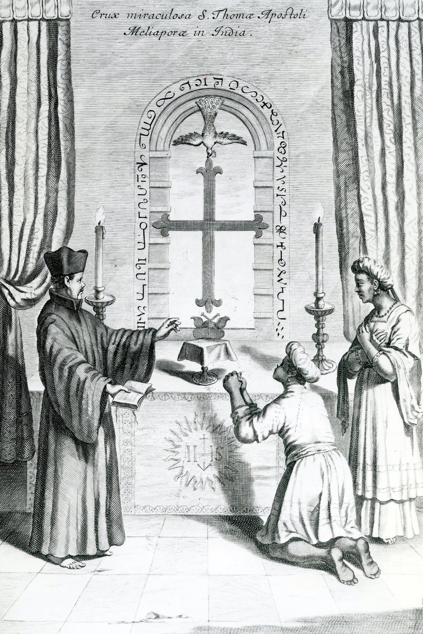 Sankt Thomas-helligdommen i Meliapore, 1667 af Athanasius Kircher