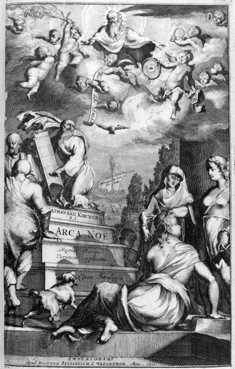 Frontispice af Arca Noe, 1675. af Athanasius Kircher