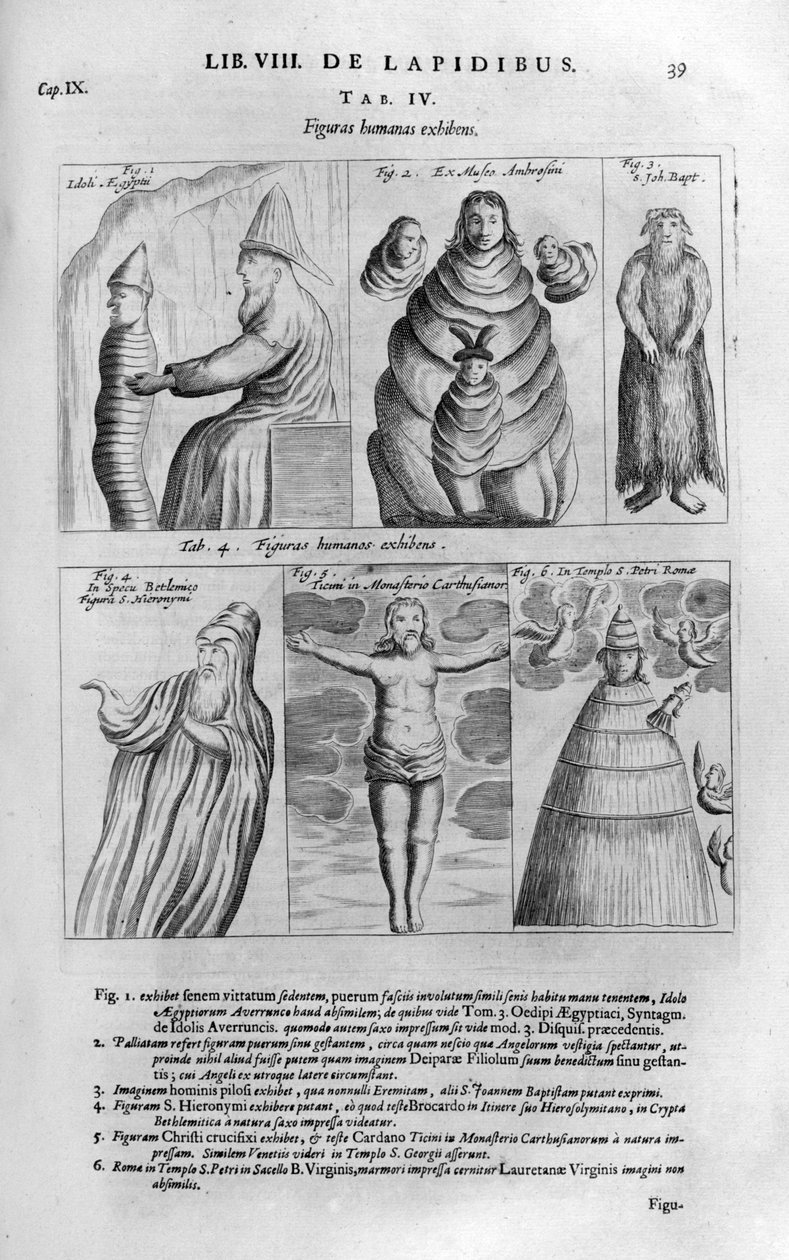 Menneskefigurer, 1678 af Athanasius Kircher
