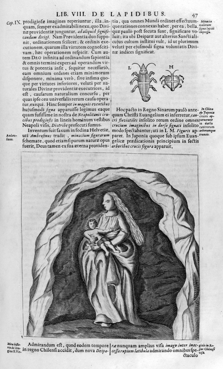 Jomfru og barn, 1678 af Athanasius Kircher