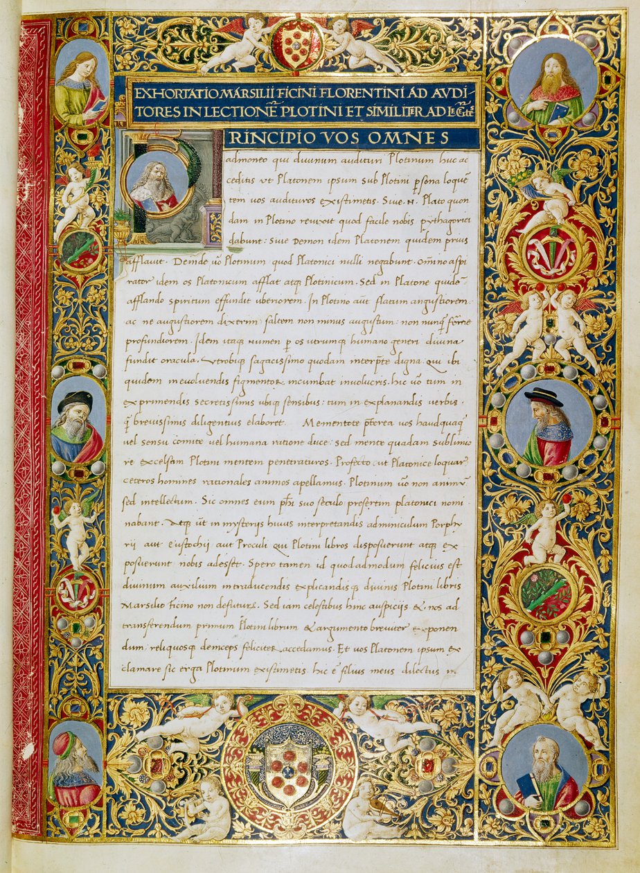 Fru Plut. 82.10; c. 21a, fra "Enneades". af Attavante di Gabriello di Vanti di Bartolo