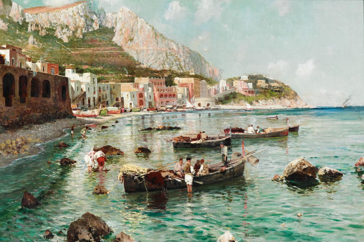 Attilio Pratella Capri Marina Grande af Attilio Pratella