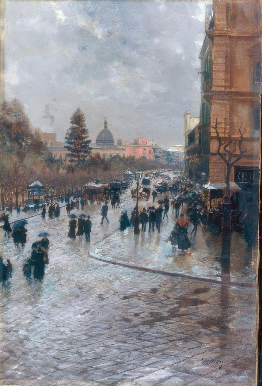 Gade i Paris af Attilio Pratella