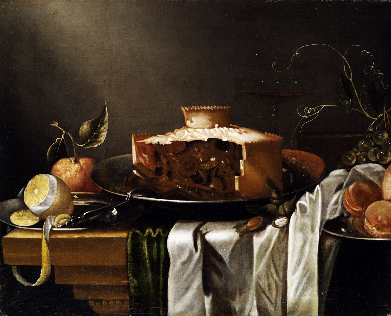 Stilleben med paté af Abraham van Calraet
