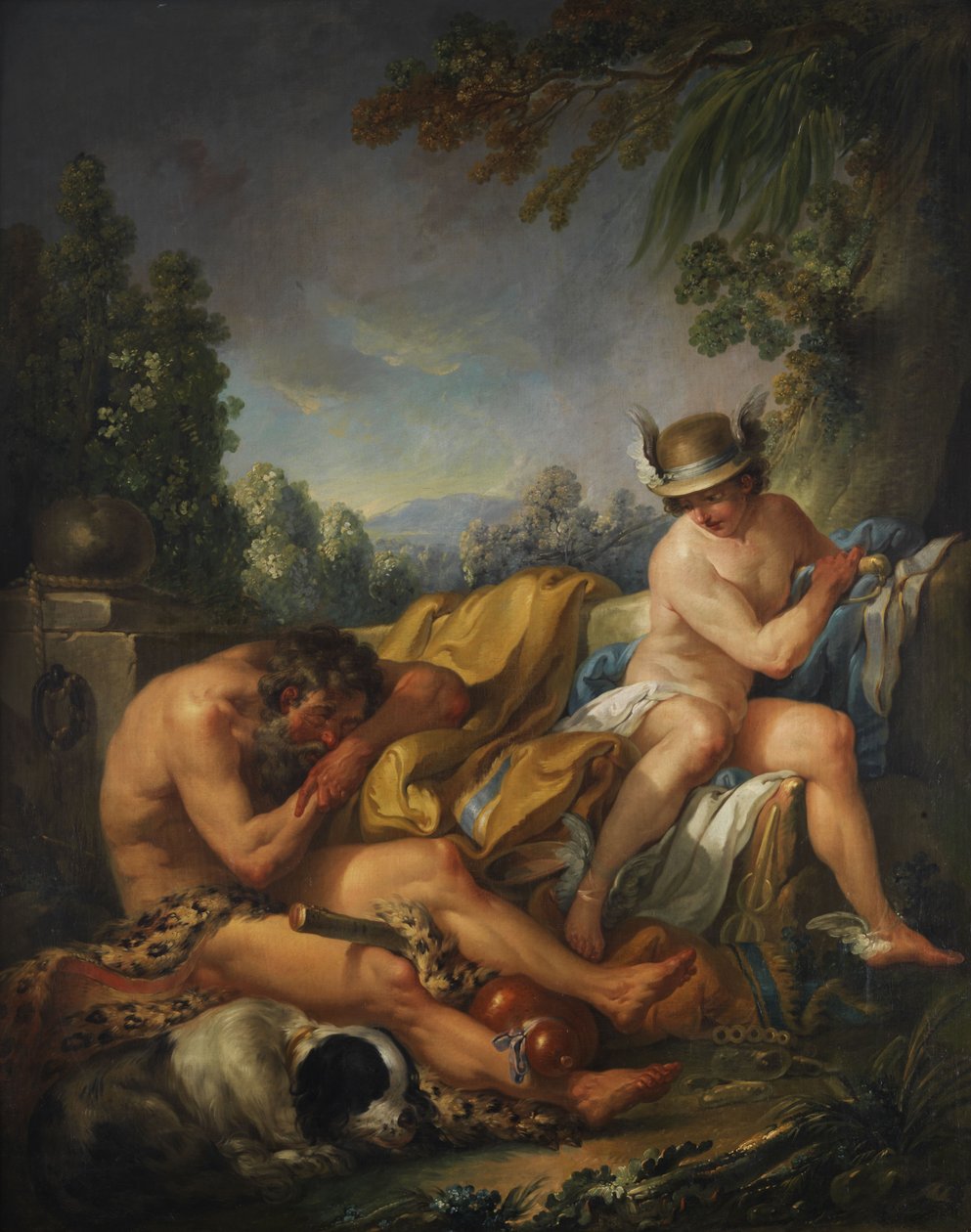 Merkur og Argus af Charles Amedee Philippe van Loo