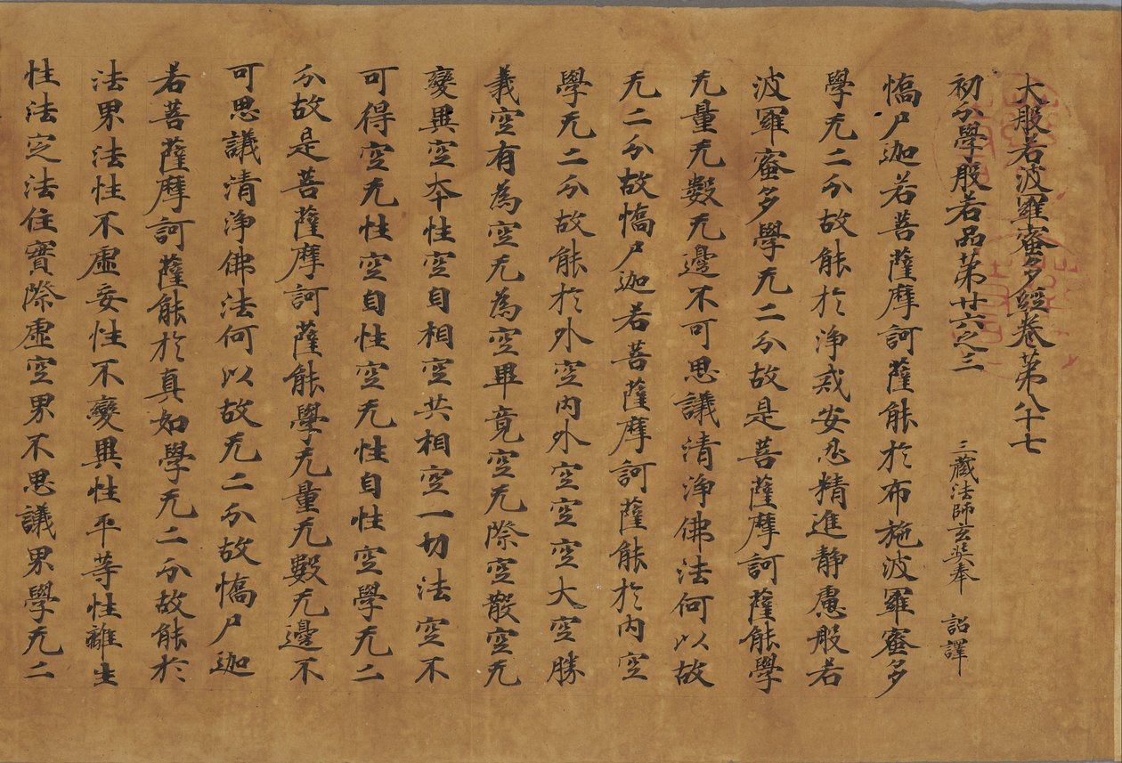 Daihannya-Gyo Sutra (Yakushi-ji-version) af Attributed to Zhang Sengyao