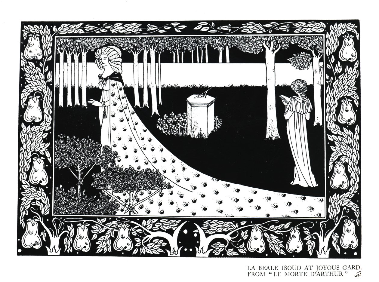 La Beale Isoud i Glædesgard, illustration fra "Le Morte d