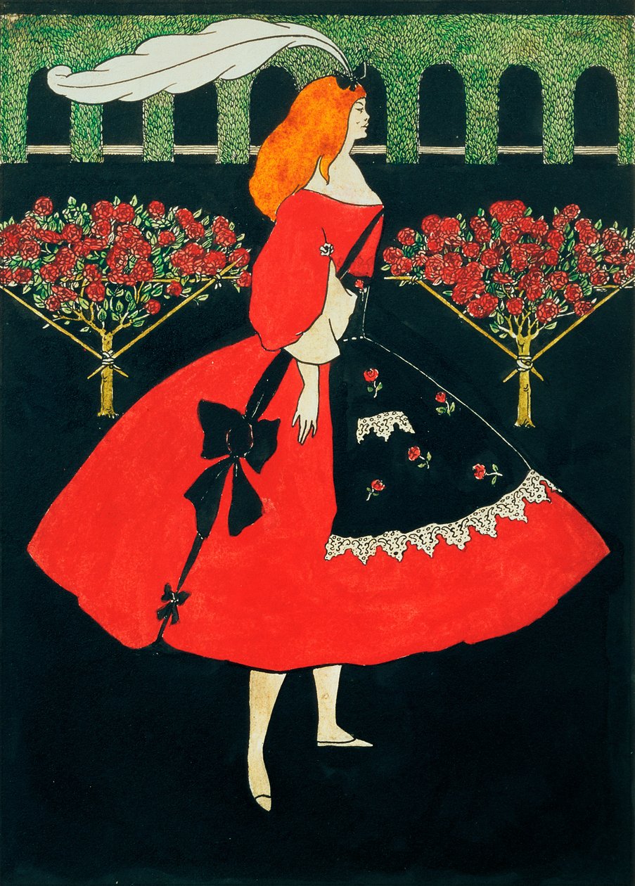 The Slippers of Askepot, 1894 (pen og blæk og wc på papir) af Aubrey Beardsley