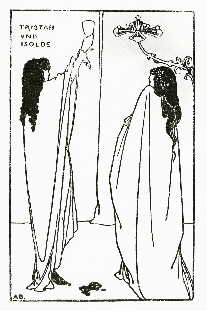 En gentagelse af Tristan und Isolde, illustration fra 