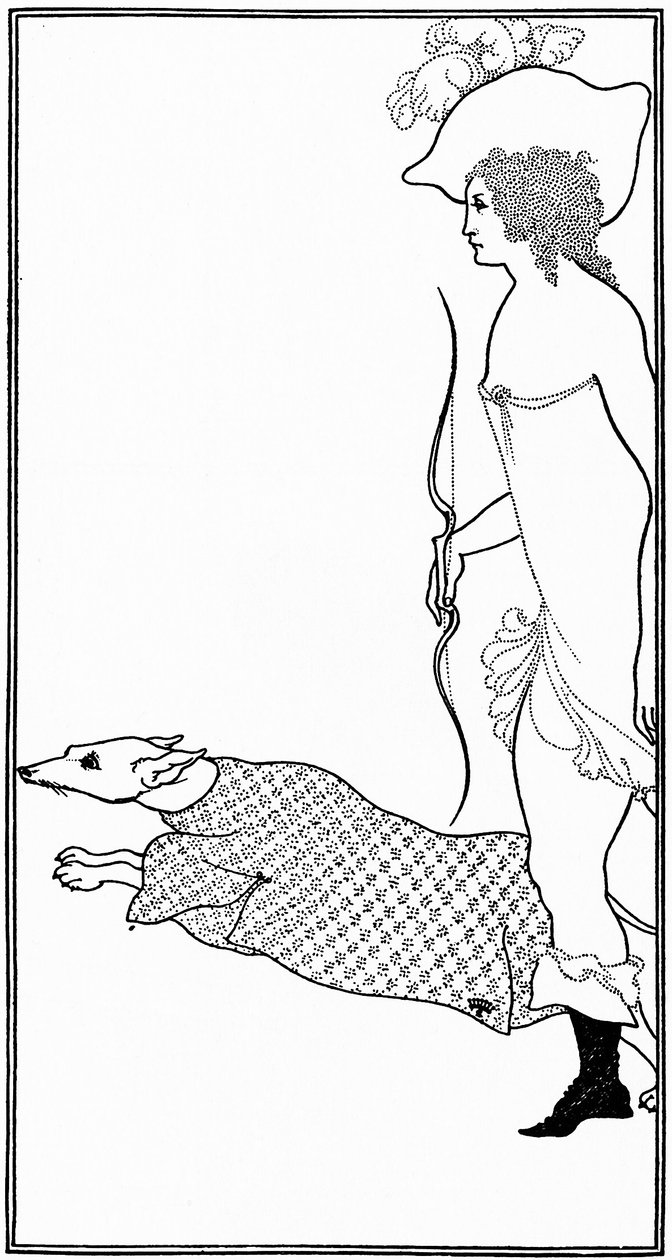 Atalanta i Calydon med hunden, 1896 af Aubrey Beardsley