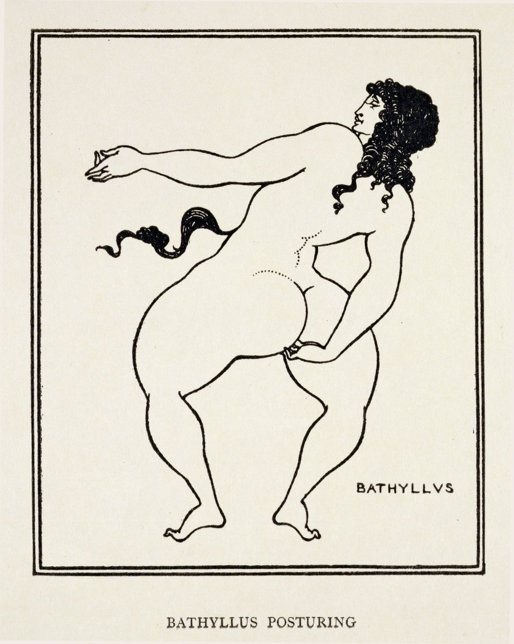 Bathyllus, romersk danser og performer af pantomimus af Aubrey Beardsley