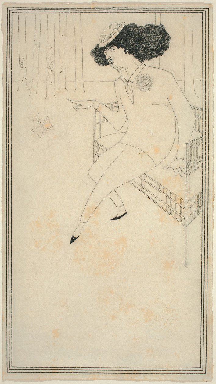 Karikatur af J.M. Whistler af Aubrey Beardsley