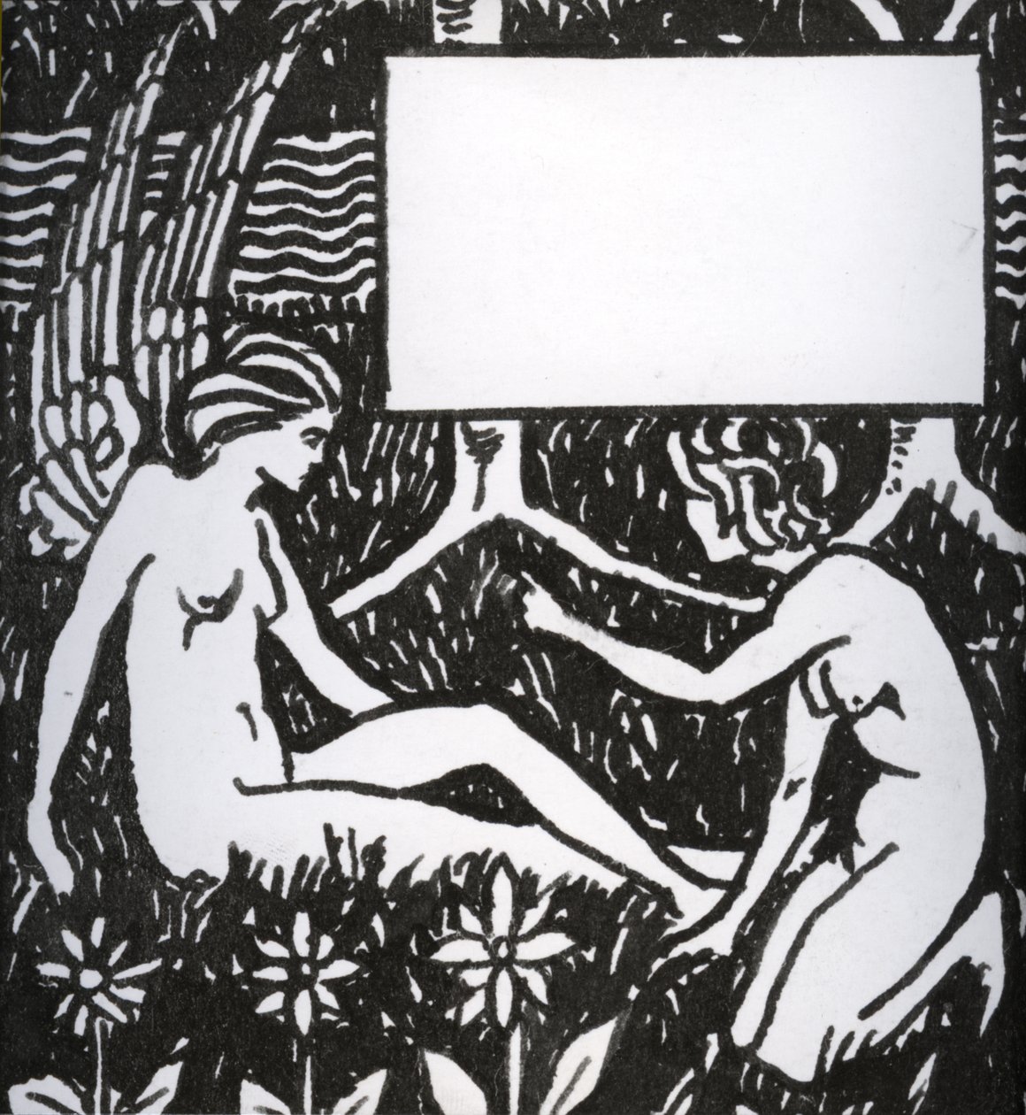 Kapiteloverskrift til Le Morte dArthur, 1893 (pen og sort blæk på papir) af Aubrey Beardsley