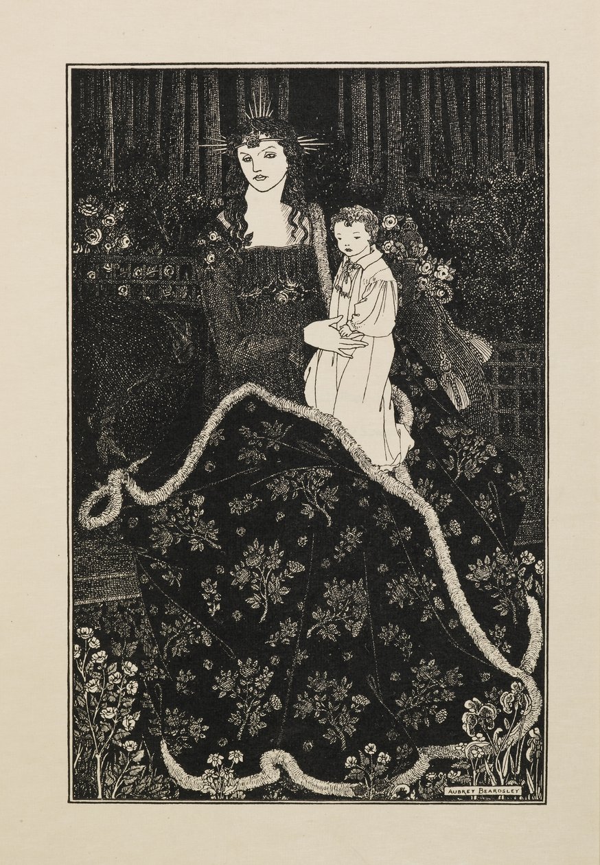 Julekort, fra en bog med halvtreds tegninger af Aubrey Beardsley