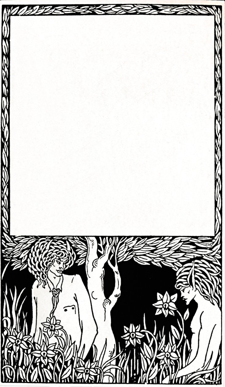 Design til titelside af hedenske papirer, 1893, 1914 af Aubrey Beardsley