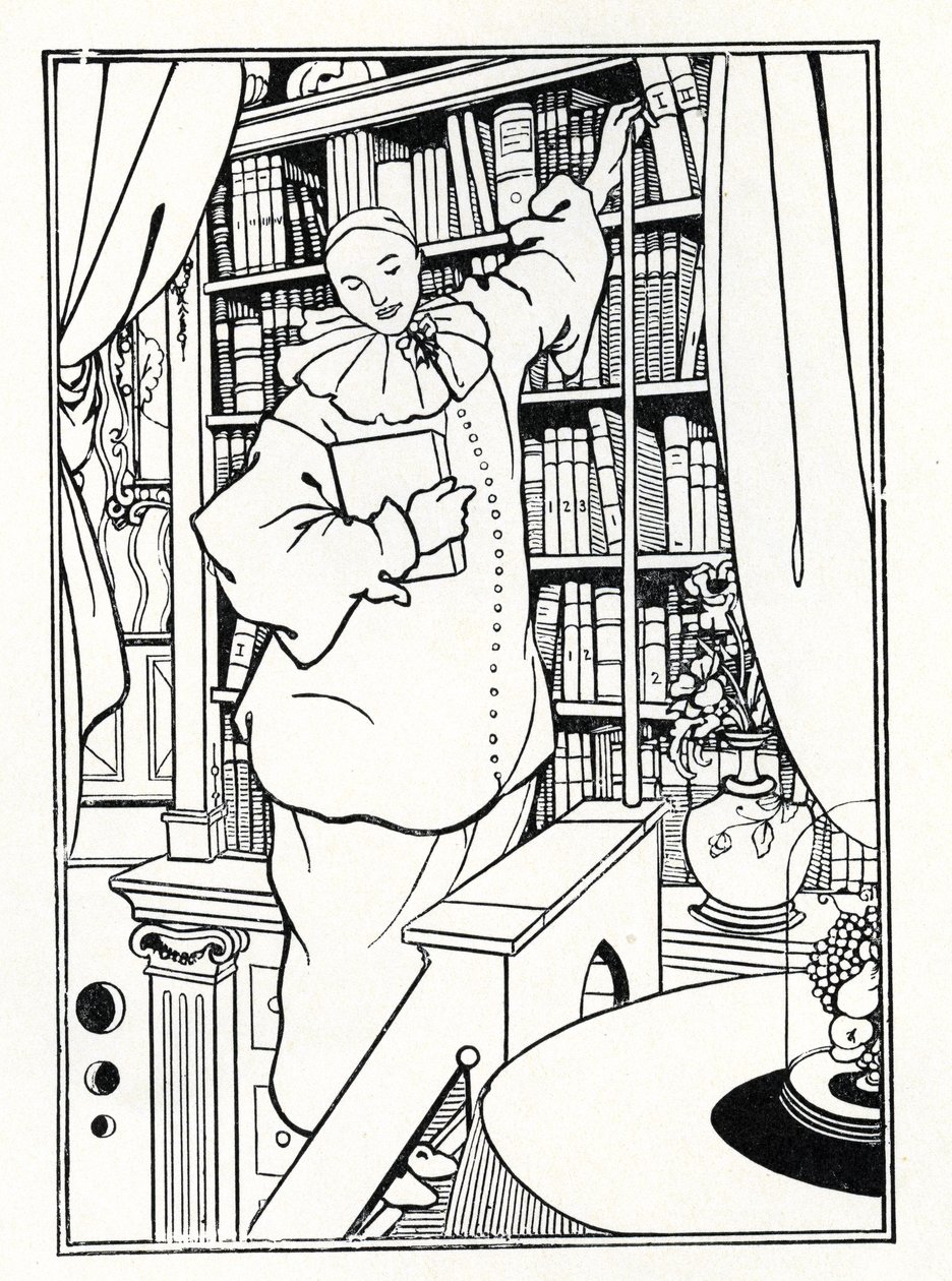 Design til forsiden af "Pierrot", 1896 af Aubrey Beardsley