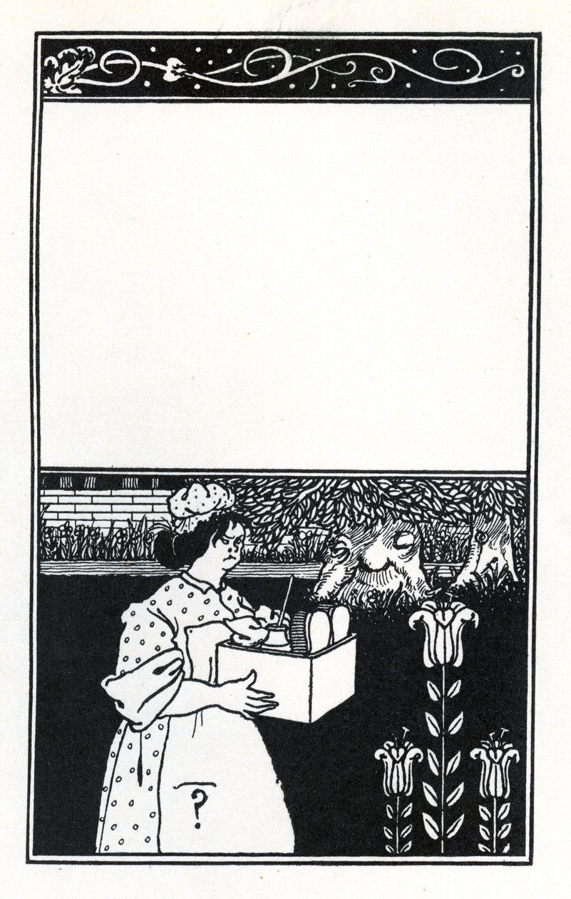 Design til omslaget til "The Barbarous Britishers" af H.D. Traill af Aubrey Beardsley