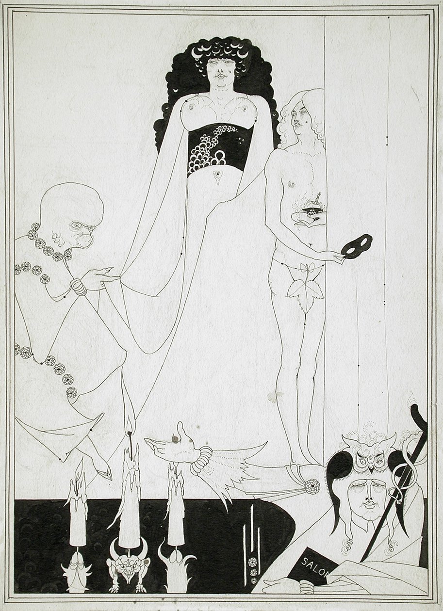 Indtast Herodias. Illustration til Salome af Oscar Wilde af Aubrey Beardsley