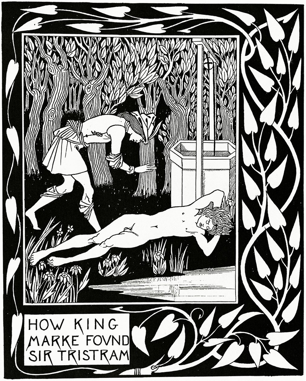 Hvordan King Marke fandt Sir Tristram, illustration fra 