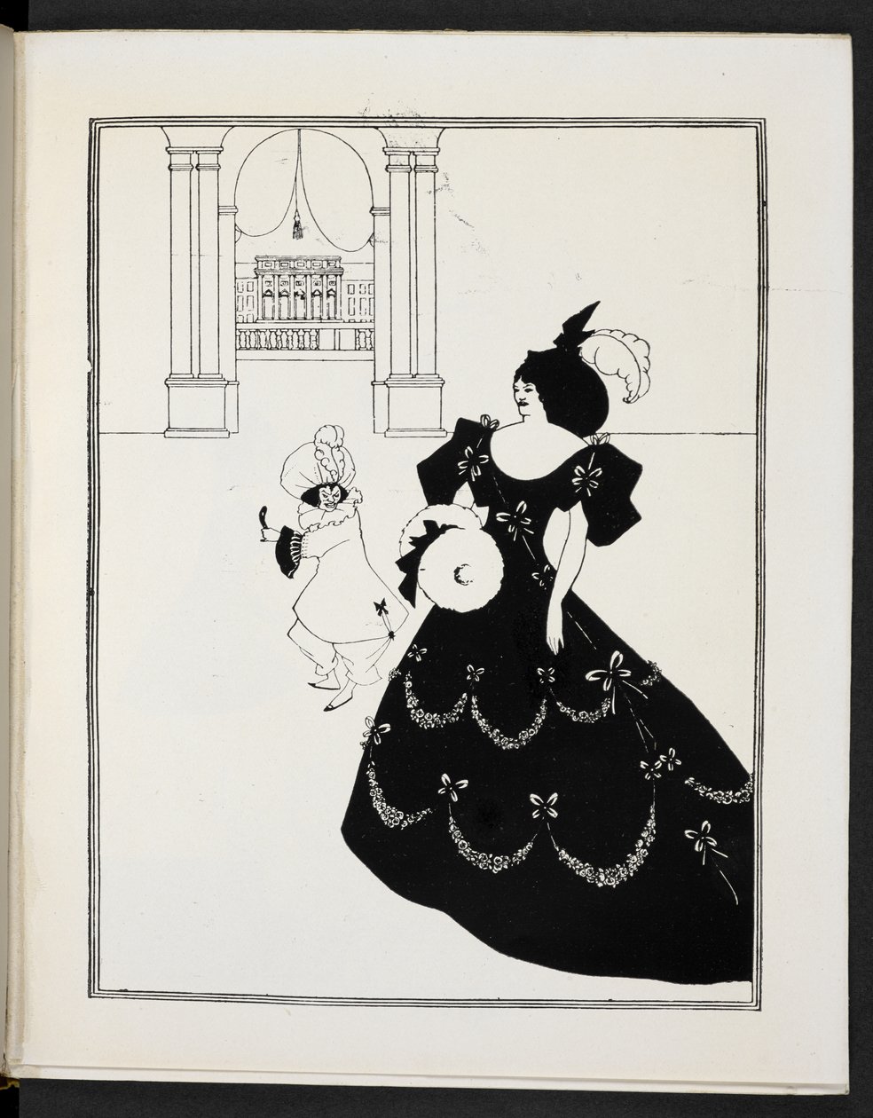 Illustration af to figurer af Aubrey Beardsley
