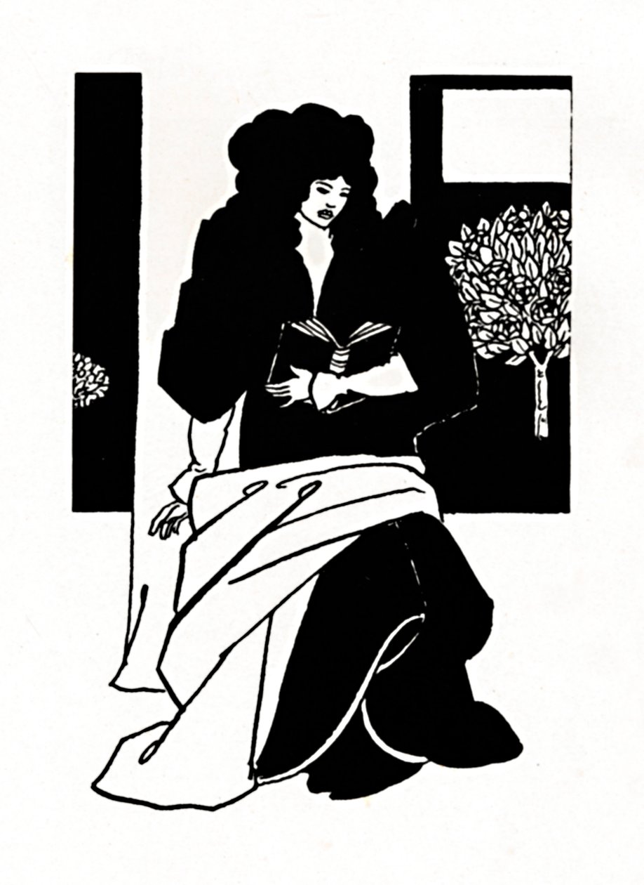 Illustration fra Morte DArthur, 1893-1894, 1923 af Aubrey Beardsley