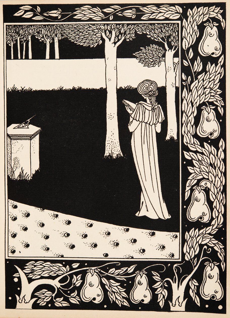 La Beale Isoud på Joyous Gard af Aubrey Beardsley