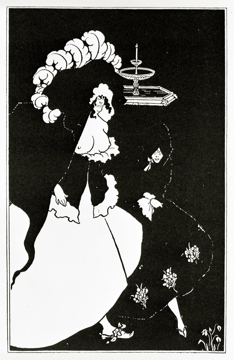 Messaline og ledsager vender tilbage fra et bordel, ca. 1894 af Aubrey Beardsley