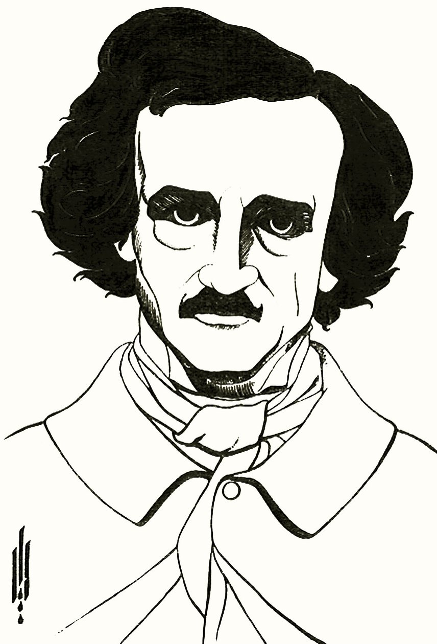 Portræt af Edgar Allan Poe, 1894 af Aubrey Beardsley