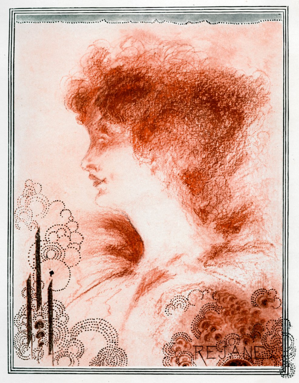 Portræt af en kvinde, 1898. af Aubrey Beardsley