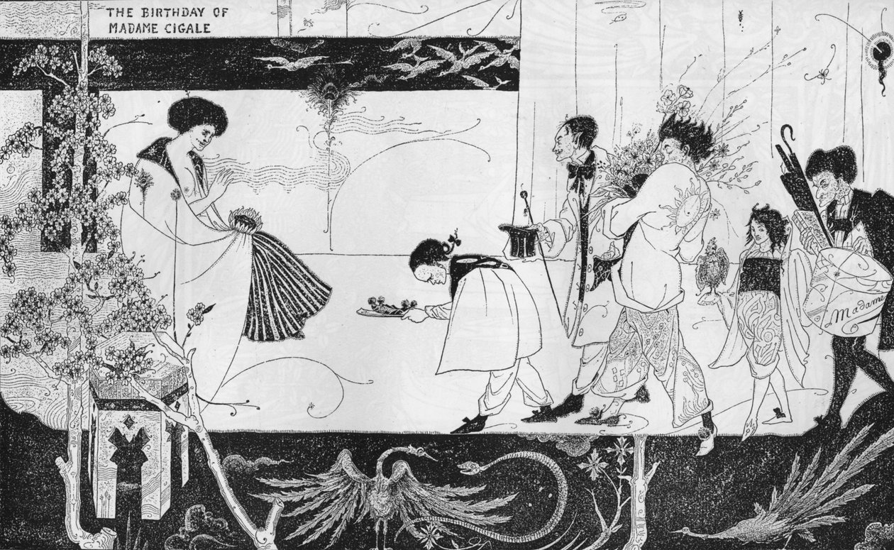 Madame Cigales fødselsdag, c1893 af Aubrey Beardsley
