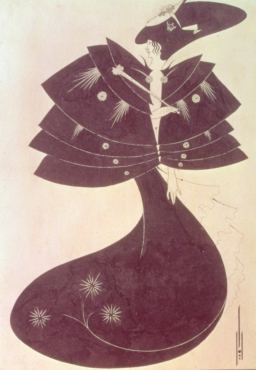 The Black Cape, illustration til den engelske udgave af Oscar Wildes skuespil 
