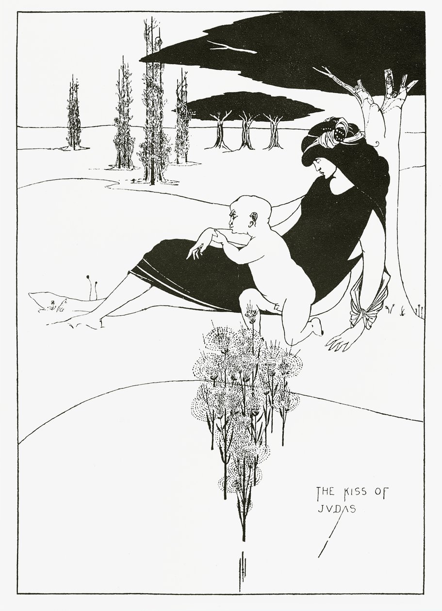 Judas kys, 1893 af Aubrey Beardsley