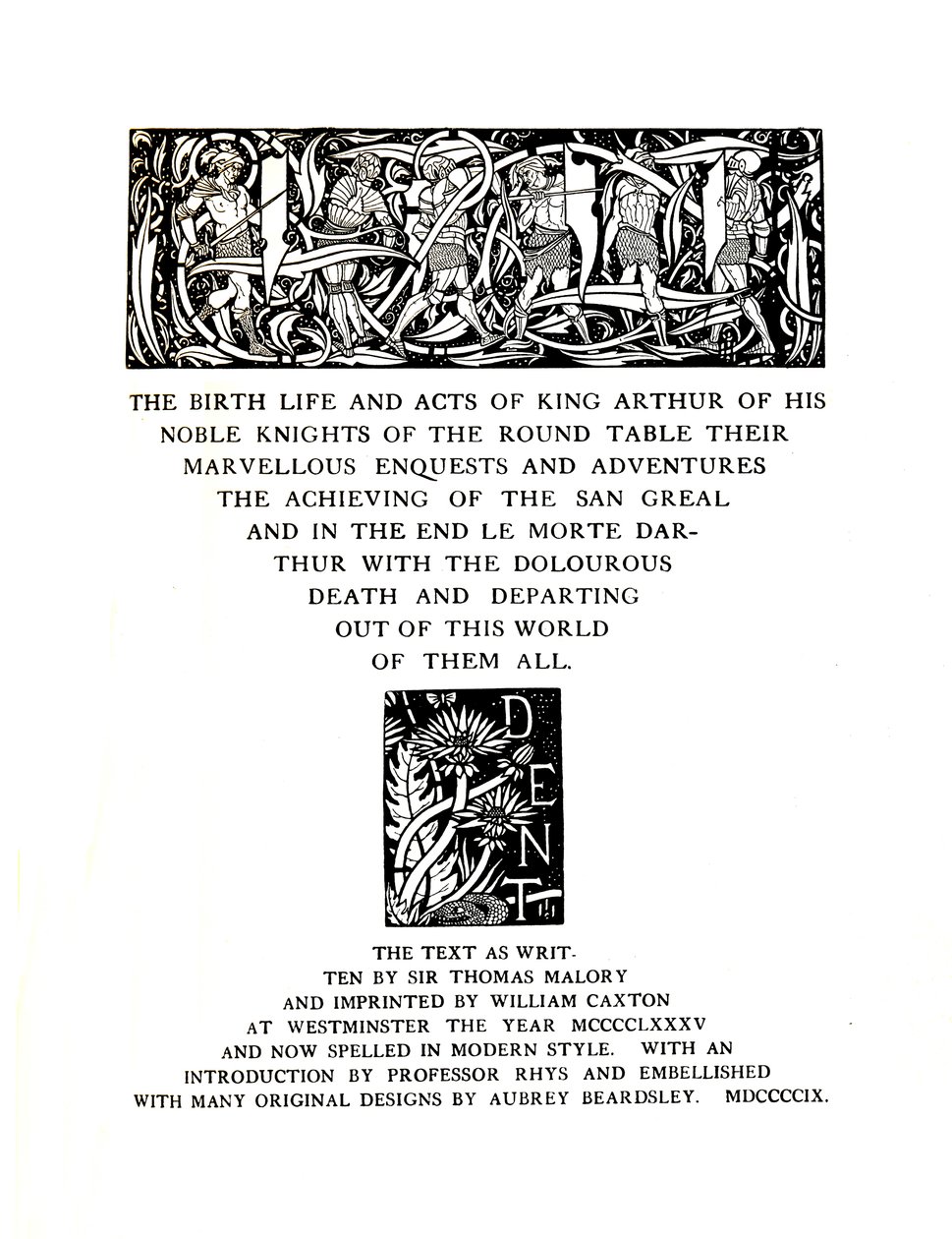 Titelside Designet af Aubrey Beardsley for Mrs. J. M. Dent and Sons Ltd, 1909, 1914. af Aubrey Beardsley