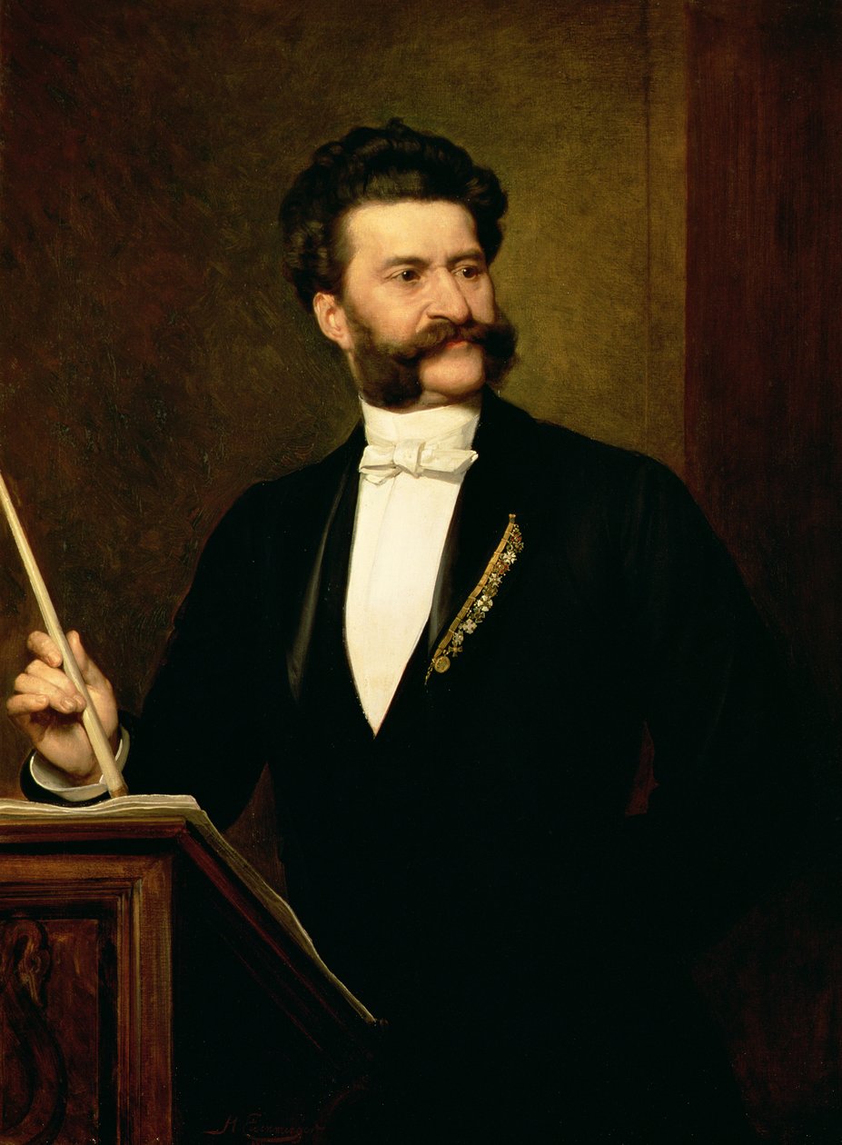 Johann Strauss den Yngre, 1888 af August Eisenmenger