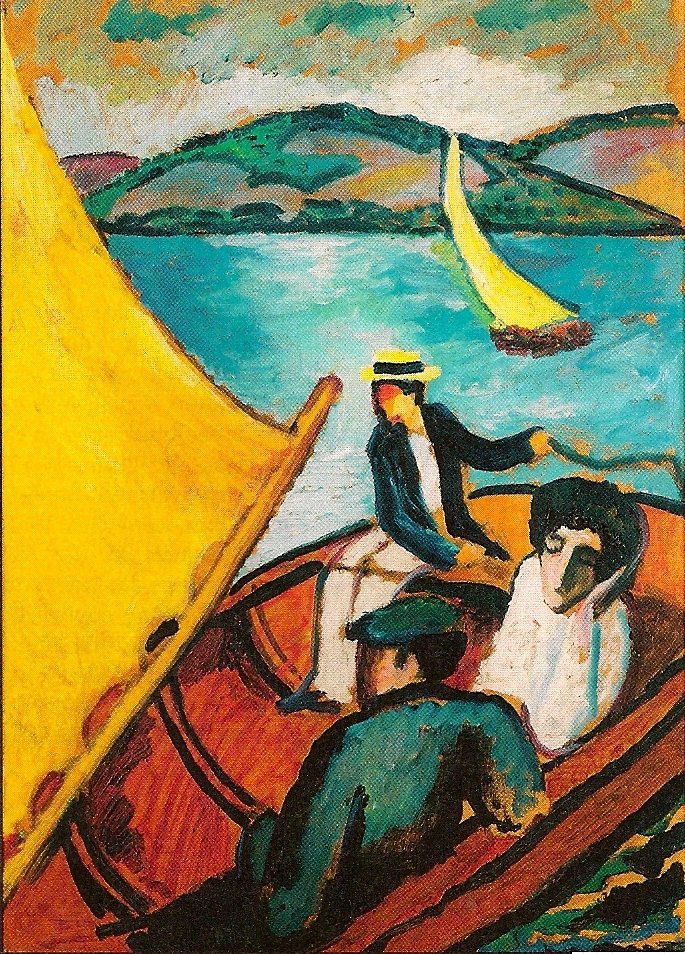 Sejlbåd på Tegernsee af August Macke
