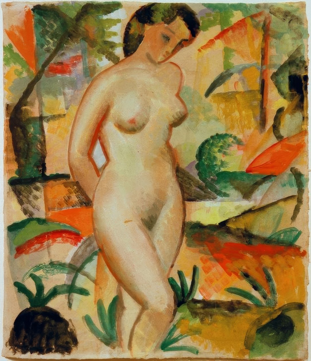 Nøgen, stående af August Macke