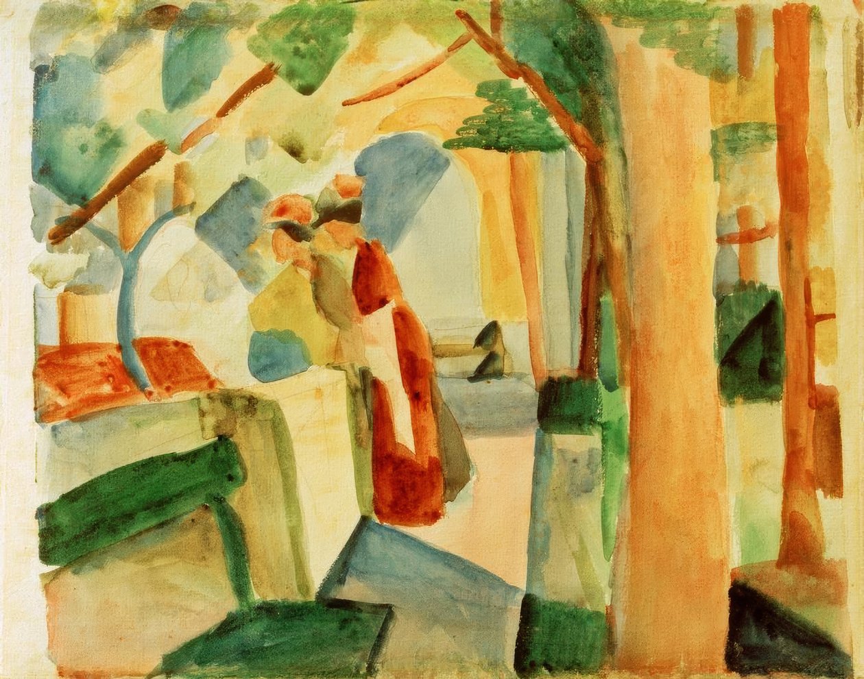 På Thun kirkegård af August Macke