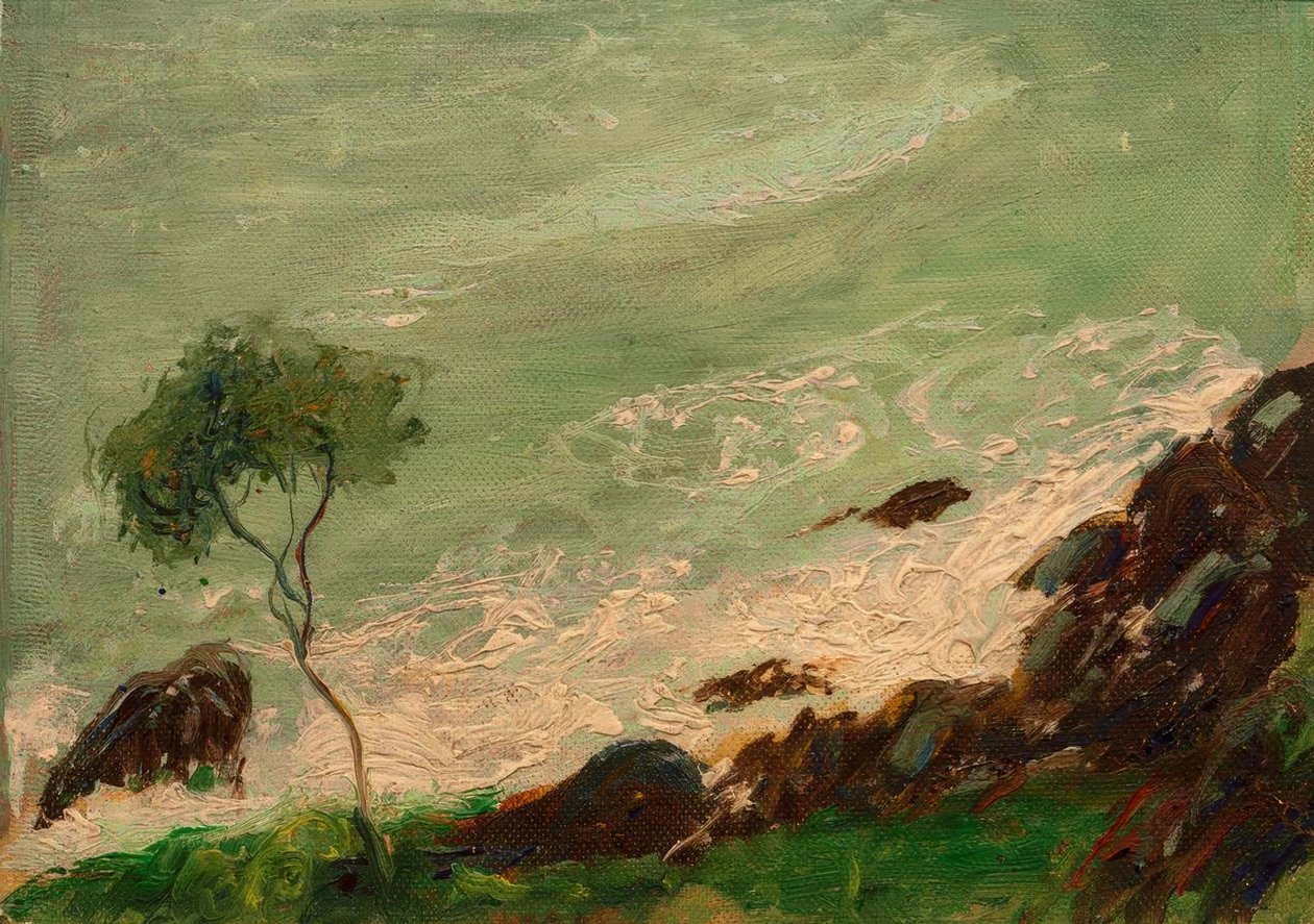 Træ ved havet nær Rapallo af August Macke