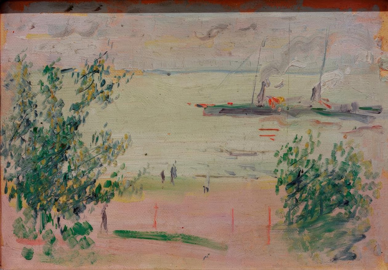 I Hersel ved Rhinen af August Macke