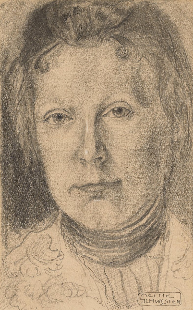 Portræt af Ottilie Macke ("Min søster") af August Macke