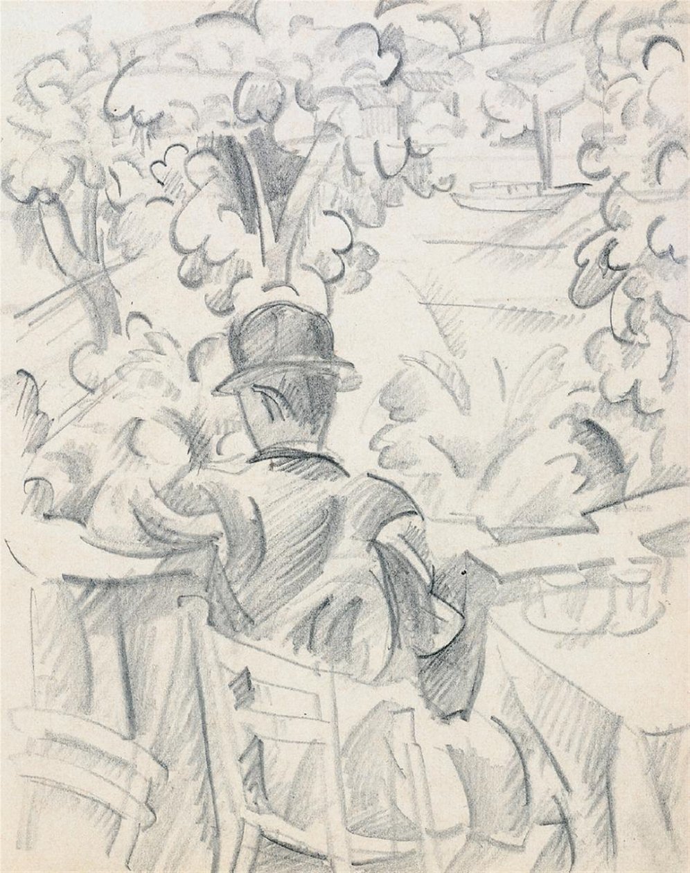 Cafe ved floden af August Macke