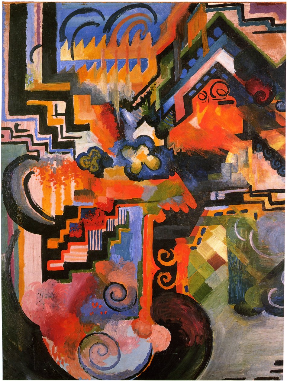Farvet sammensætning af August Macke