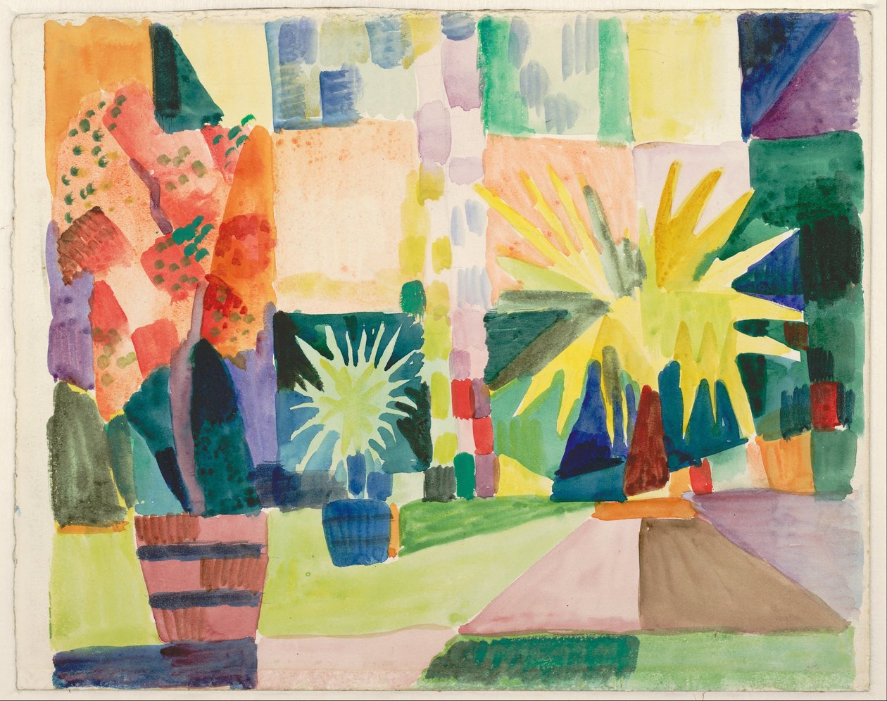 Have ved Thun -søen af August Macke