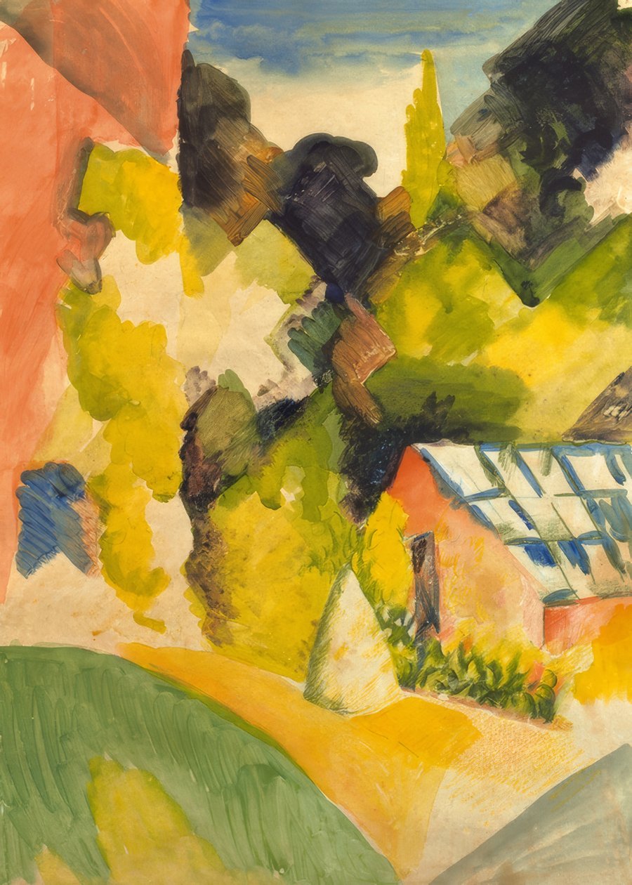 Drivhus i parken Oberhofen af August Macke