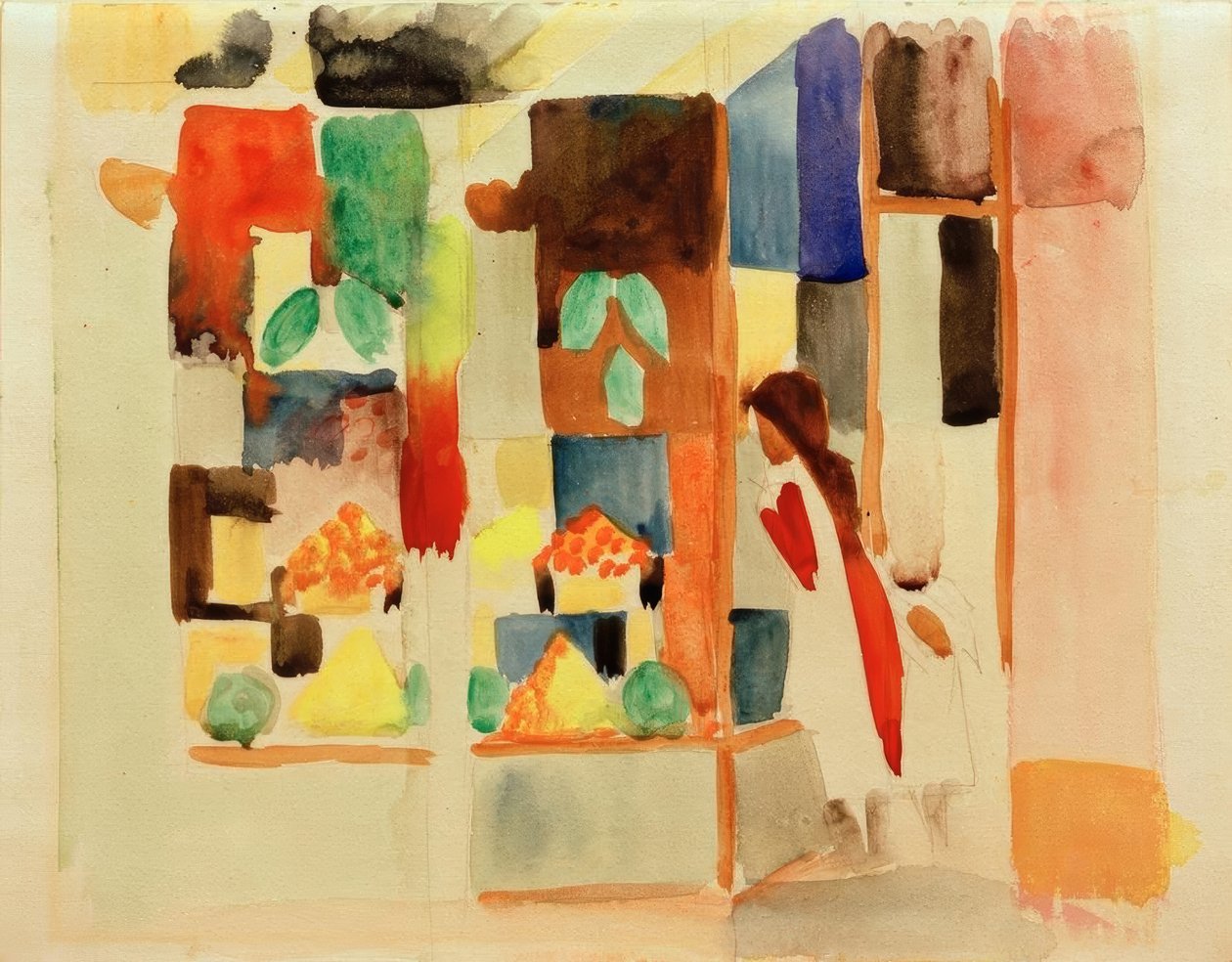 Børn hos grønthandler I. af August Macke