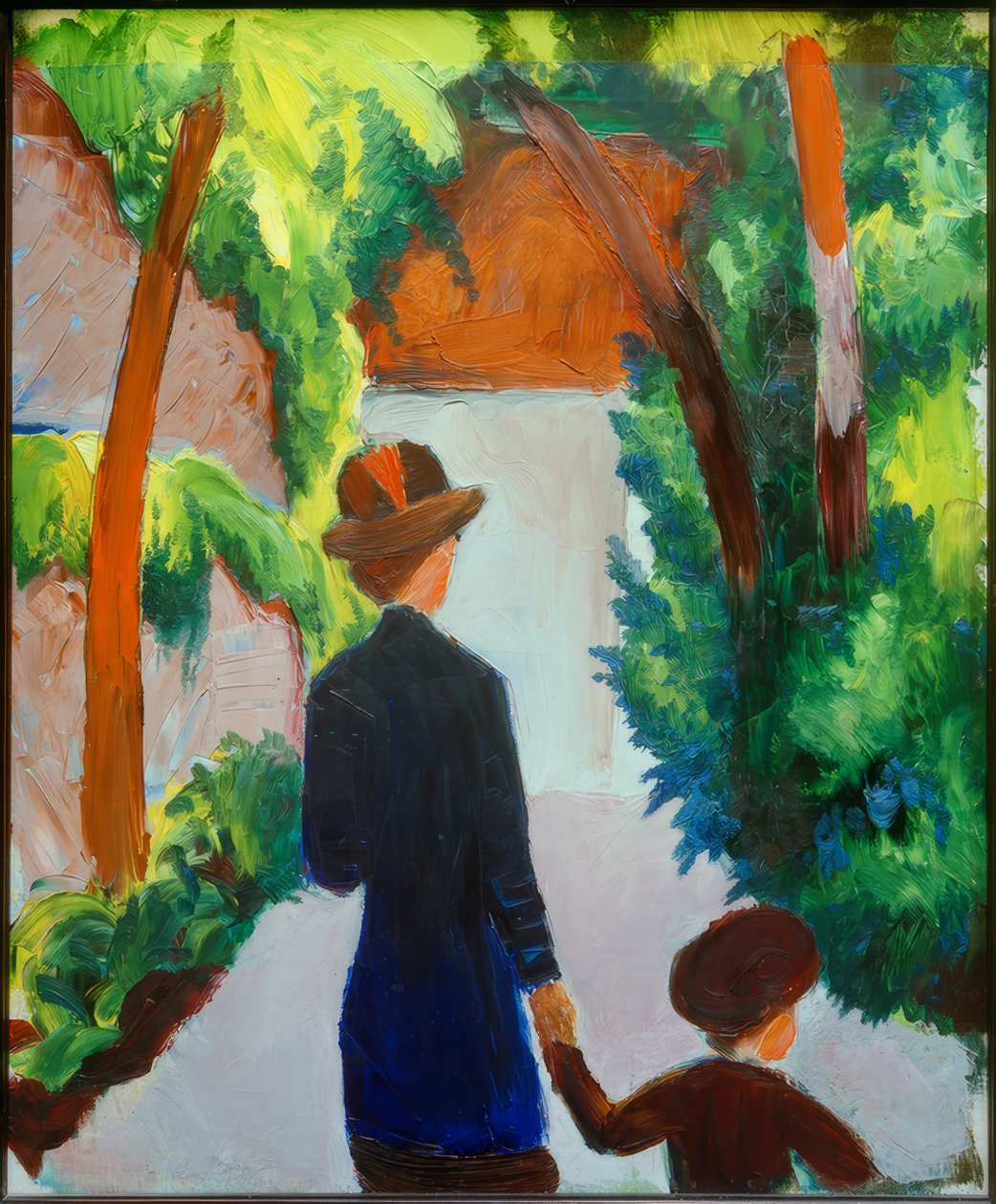 Mor og barn i parken af August Macke