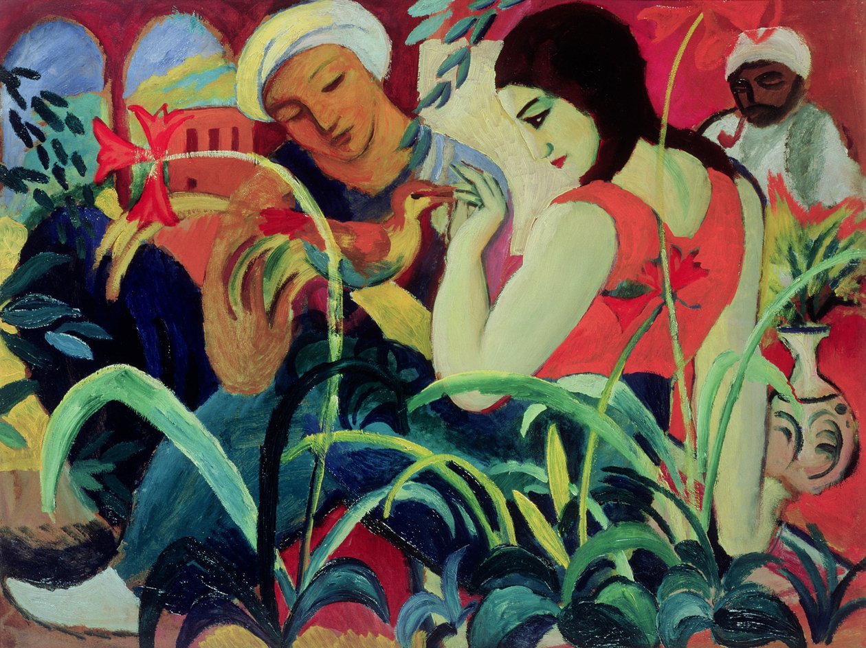 Orientalske kvinder (Odalisques), 1912 af August Macke