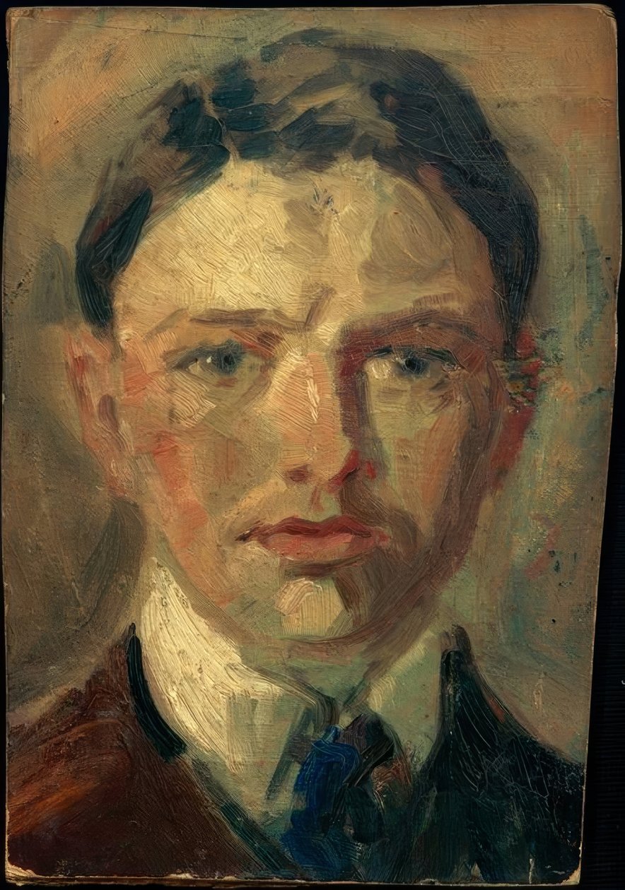 Studer til et selvportræt af August Macke